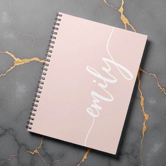 スタイリッシュ赤面ピンク書名 ノートブック