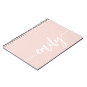 スタイリッシュ赤面ピンク書名 ノートブック (左側)