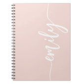 スタイリッシュ赤面ピンク書名 ノートブック (正面)