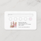 スタイリッシュ赤面ピンク美しい美学ロイヤリティ&P 名刺 (裏面)