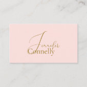 スタイリッシュ赤面ピンクQRコード付き名刺 名刺 (正面)