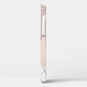 スタイリッシュ赤面フローラバラ金ゴールドグリッター装置 Case-Mate iPhoneケース (裏面 / 左)