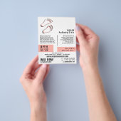 スタイリッシュ足跡、ポディトリクリニック チラシ (手)