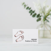 スタイリッシュ足跡、ポディトリクリニック 名刺 (スタンド正面)