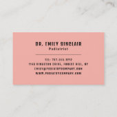 スタイリッシュ足跡、ポディトリクリニック 名刺 (裏面)