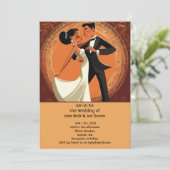 スタイリッシュ踊り対結婚式招待状 招待状 (スタンド正面)