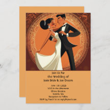 スタイリッシュ踊り対結婚式招待状