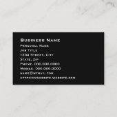 スタイリッシュ車のモダン名刺 名刺 (裏面)