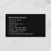 スタイリッシュ車のモダン名刺 名刺 (裏面)