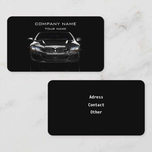 スタイリッシュ車の札 名刺 (正面/裏面)