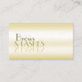 スタイリッシュ金ゴールドと黒の鏡文字プロフェッショナル 名刺 (正面)