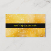 スタイリッシュ金ゴールドと黒モダンイベントプランナー 名刺 (裏面)