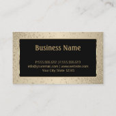スタイリッシュ金ゴールドと黒 名刺 (裏面)
