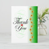 スタイリッシュ金ゴールドの花感謝していは サンキューカード (スタンド正面)