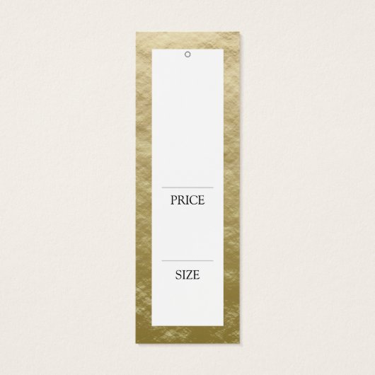 スタイリッシュ金ゴールドぶら下がったの表示価格ラベル (裏面)