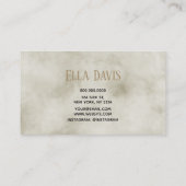 スタイリッシュ金ゴールドウォーターのヘアメイクアップ 名刺 (裏面)