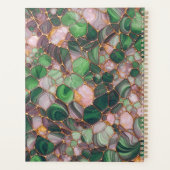 スタイリッシュ金ゴールドエレガントエメラルドグリーンモザイク プランナー手帳 (裏面)