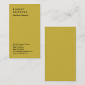 スタイリッシュ金ゴールドカラープロフェッショナルプレーン・マネージャ 名刺 (正面/裏面)