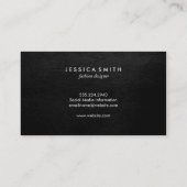 スタイリッシュ金ゴールドグランジメフェイクタル革/金ゴールド 名刺 (裏面)