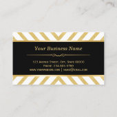 スタイリッシュ金ゴールドグリッターブラックモダンプレミアムルック 名刺 (裏面)