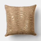 スタイリッシュ金ゴールドグリッター縞模様 クッション (裏面)