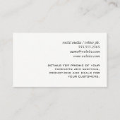 スタイリッシュ金ゴールドグリッター 名刺 (裏面)