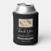 スタイリッシュ金ゴールドコイフィッ結婚シュありがとう 缶クーラー (缶裏面)