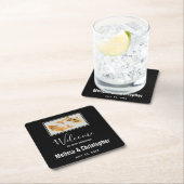 スタイリッシュ金ゴールドコイ結婚魚 スクエアペーパーコースター (インサイチュ)