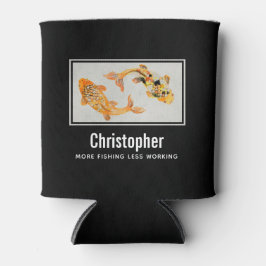 スタイリッシュ金ゴールドコイ魚より魚釣り少ない作業 缶クーラー