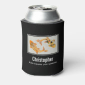 スタイリッシュ金ゴールドコイ魚より魚釣り少ない作業 缶クーラー (缶裏面)