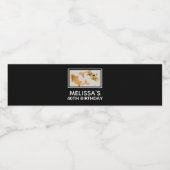 スタイリッシュ金ゴールドコイ魚誕生日 ペットボトルラベル (シングルラベル)