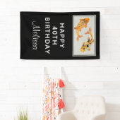 スタイリッシュ金ゴールドコイ魚誕生日 横断幕 (インサイチュ)