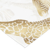 スタイリッシュ金ゴールドジャングルの野生動物のパターン ミディアムテーブルランナー (コーナー)