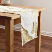 スタイリッシュ金ゴールドジャングルの野生動物のパターン ミディアムテーブルランナー (インサイチュ)