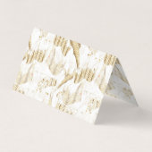 スタイリッシュ金ゴールドジャングルの野生動物のパターン 名刺 (裏面)