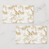 スタイリッシュ金ゴールドジャングルの野生動物のパターン 名刺 (正面/裏面)