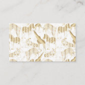 スタイリッシュ金ゴールドジャングルの野生動物のパターン 名刺 (正面)