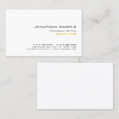 スタイリッシュ金ゴールドストライプのお洒落デザイントレンディープレーン 名刺 (正面/裏面)