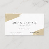 スタイリッシュ金ゴールドストロークサロンアポイントメントカード 名刺 (裏面)