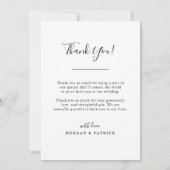 スタイリッシュ金ゴールドス結婚クリプトの写真 サンキューカード (裏面)