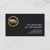 スタイリッシュ金ゴールドトラックストライプ 名刺 (裏面)