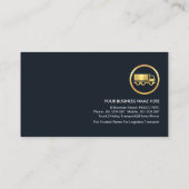 スタイリッシュ金ゴールドトラック輸送縁ど 名刺 (裏面)