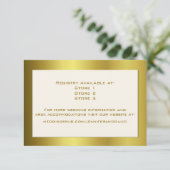 スタイリッシュ金ゴールドト結婚ーン情報カード エンクロージャーカード (スタンド正面)