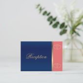スタイリッシュ金ゴールドハートオンCoral and Navy Blue エンクロージャーカード (スタンド正面)