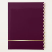 スタイリッシュ金ゴールドハープ音楽先生カスタム プランナー手帳 (裏面)