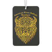 スタイリッシュ金ゴールドバイソン水牛の頭のデザイン カーエアーフレッシュナー (裏面)