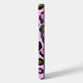 スタイリッシュ金ゴールドピンクグリッターヒョウ印刷名 Case-Mate iPhoneケース (裏面 / 左)