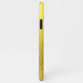 スタイリッシュ金ゴールドフェイクグリッターイエローハニー名前をカスタムする iPhoneケース (右側)