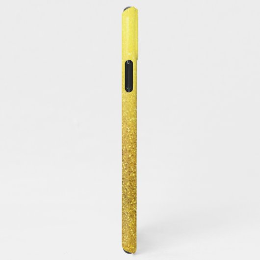 スタイリッシュ金ゴールドフェイクグリッターイエローハニー名前をカスタムする iPhoneケース (右側)