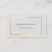 スタイリッシュ金ゴールドフレエレガントームライトグレープロフェッショナル 名刺 (正面)